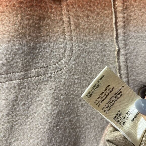 FREE People Ruby Print Shacket Ombre Stripe Marzipan NWT Sml Mocha Mousse - Picture 16 of 17